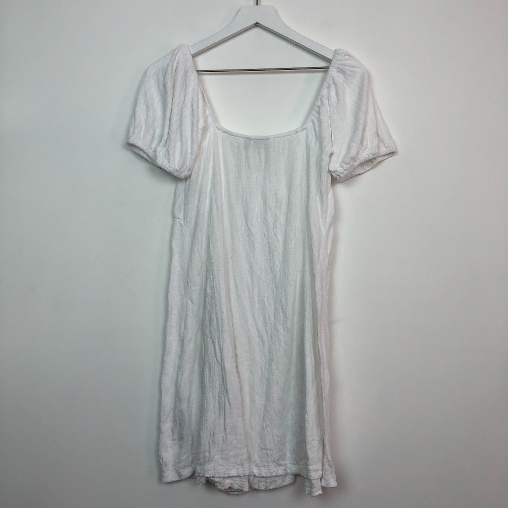asos white of shoulder button dress - Picture 2 of 7